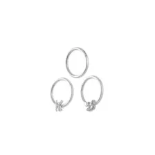 Multi-Pack Spider and Butterfly Hinged Septum Rings 3 Pack - 16 Gauge at Spencer's