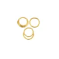 Multi-Pack Gold-Tone Double and Triple Seamless Hinged Hoops 3 Pack - 16 Gauge at Spencer's