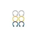 Multi-Pack Multi-Color Basic Horseshoe Rings 3 Pair - 12 Gauge at Spencer's