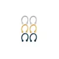 Multi-Pack Multi-Color Basic Horseshoe Rings 3 Pair - 12 Gauge at Spencer's
