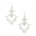 Cyber Heart Dangle Earrings at Spencer's