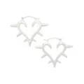 Cyber Heart Hoop Earrings at Spencer's