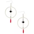 Gothic Rose Sword Dangle Hoop Earrings at Spencer's