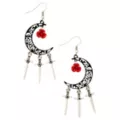 Gothic Rose Moon Sword Dangle Earrings at Spencer's