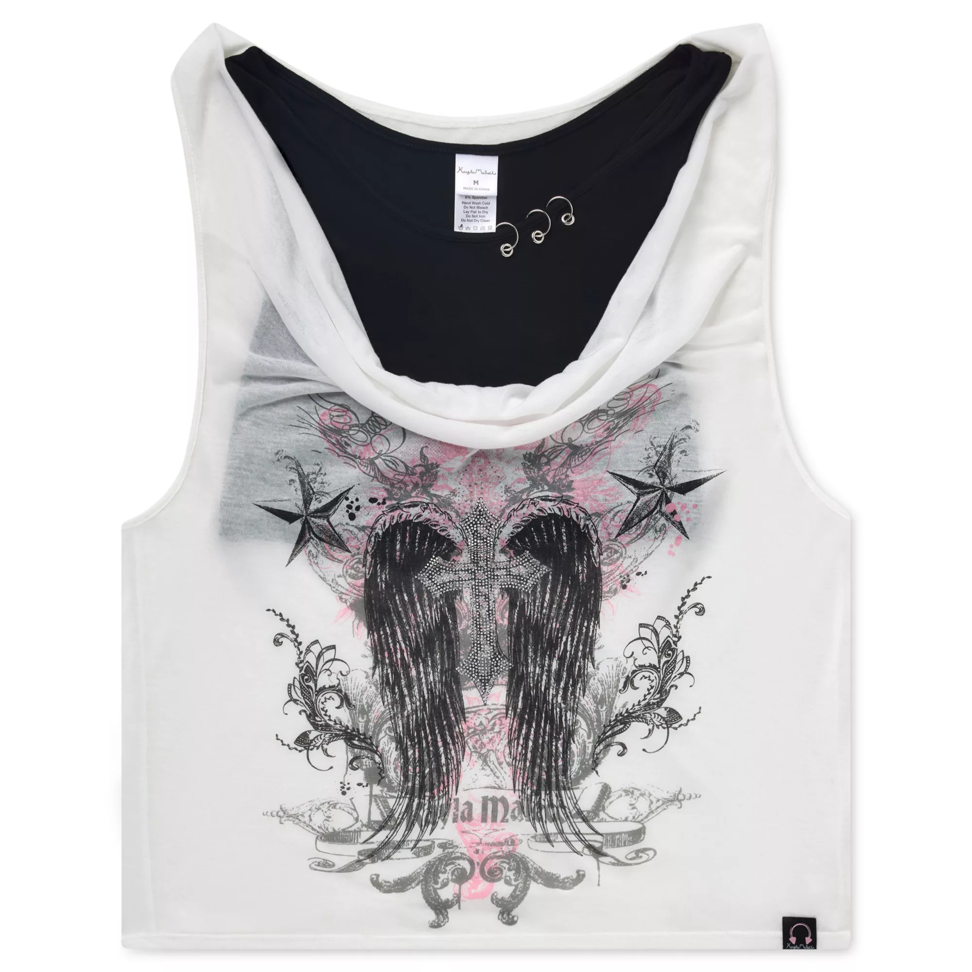 Kayla Malecc Winged Cross Layered Tank Top