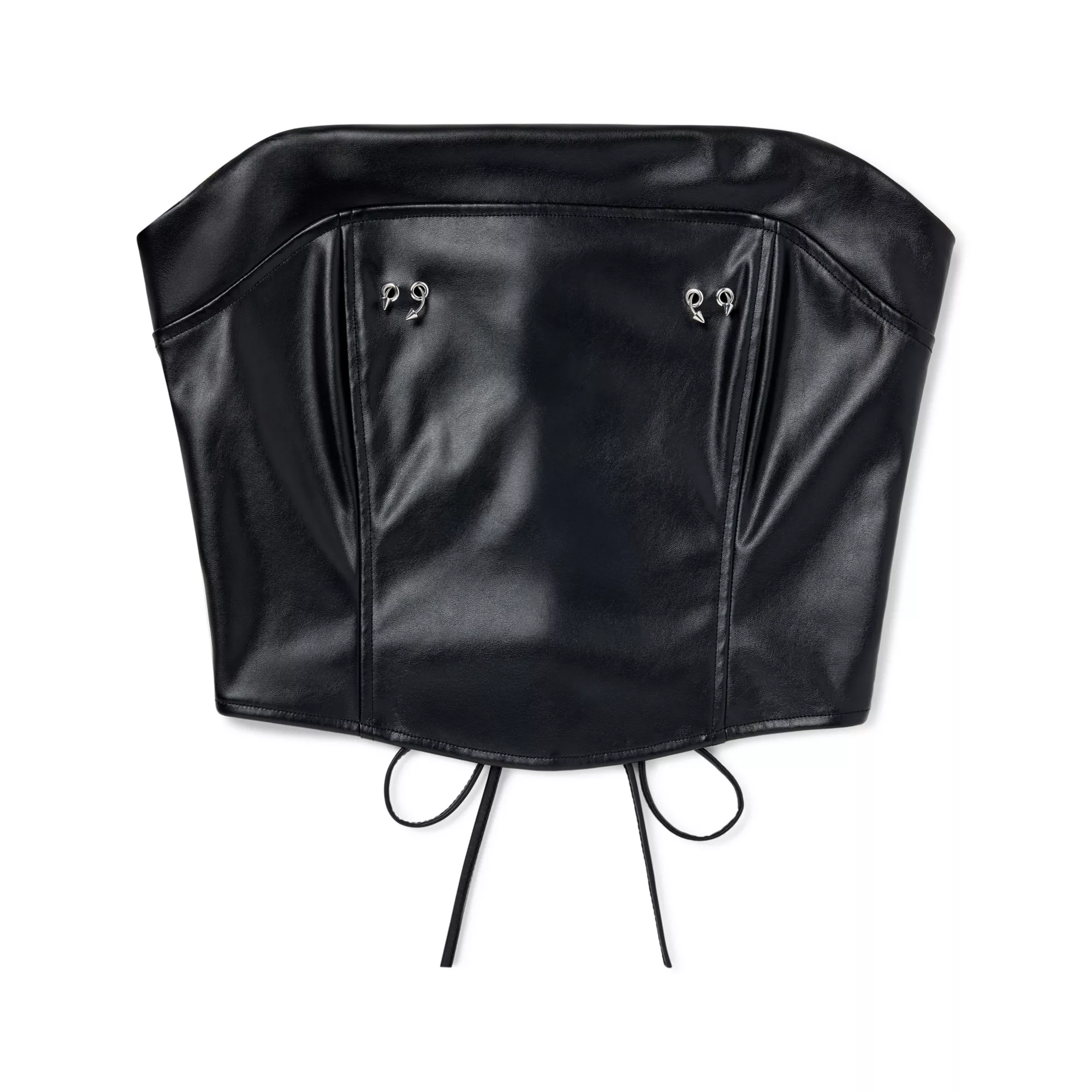 Kayla Malecc Faux Leather Hardware Crop Top