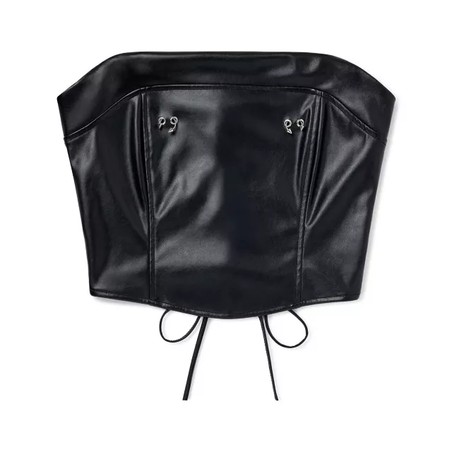 Kayla Malecc Faux Leather Hardware Crop Top at Spencer's