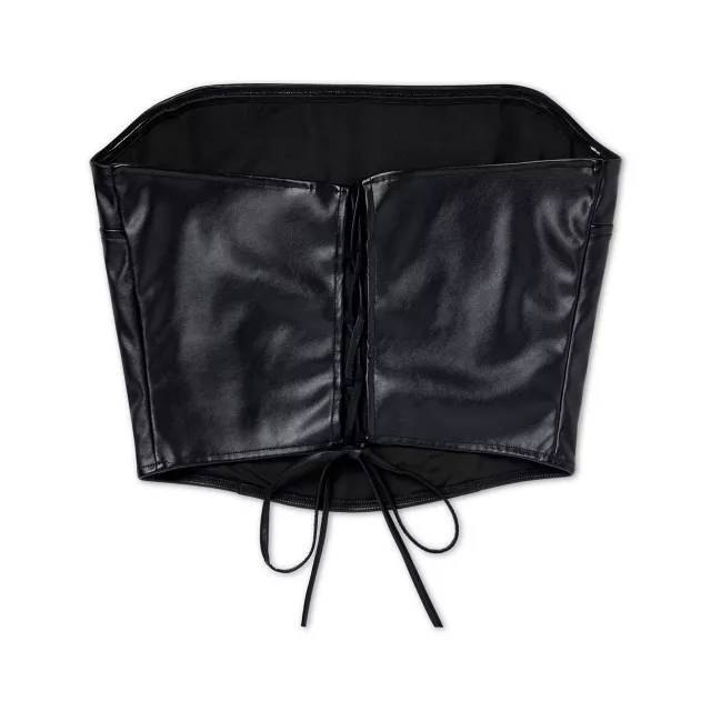 Kayla Malecc Faux Leather Hardware Crop Top at Spencer's