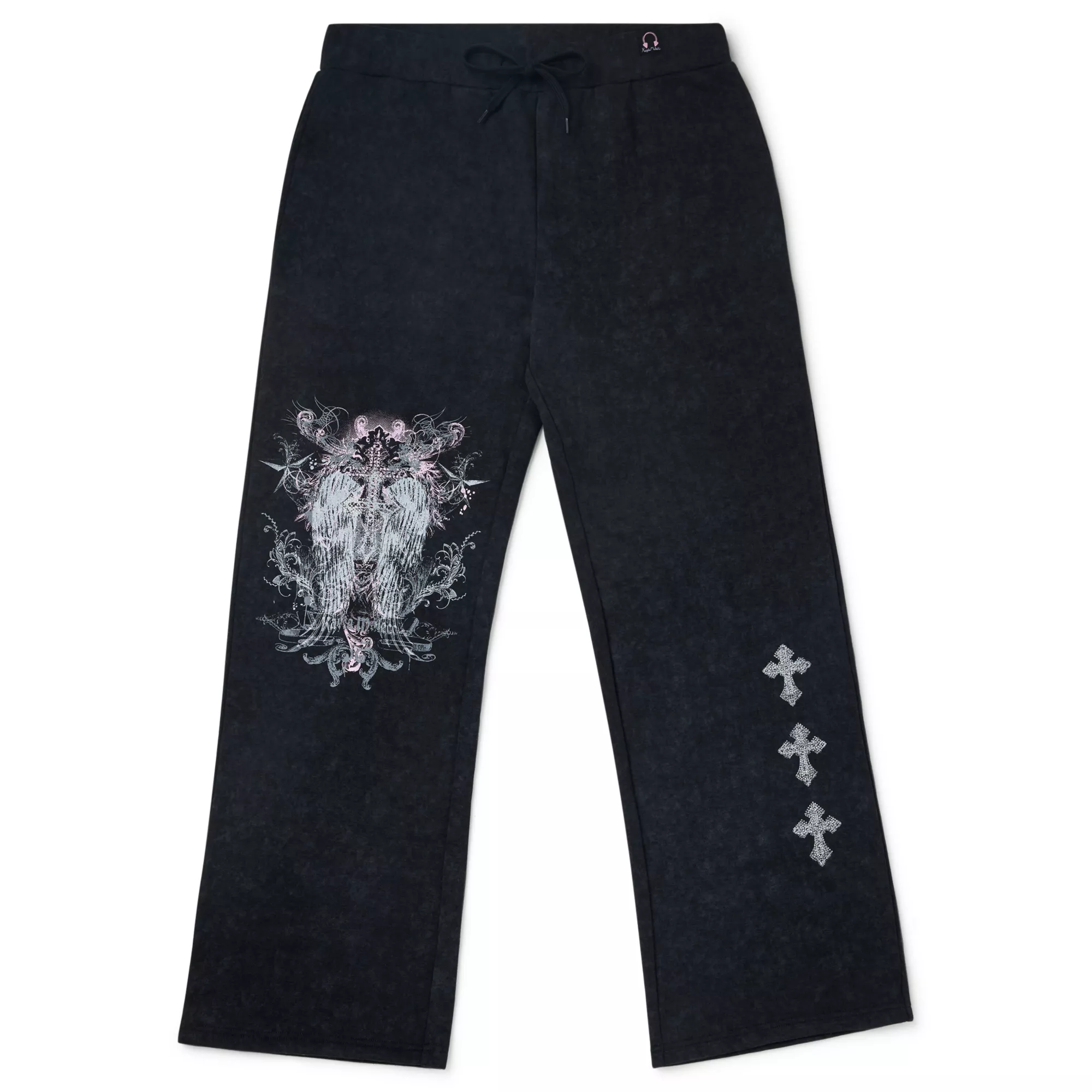 Kayla Malecc Winged Cross Wide-Leg Jogger Pants