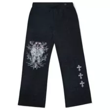 Kayla Malecc Winged Cross Wide-Leg Jogger Pants at Spencer's