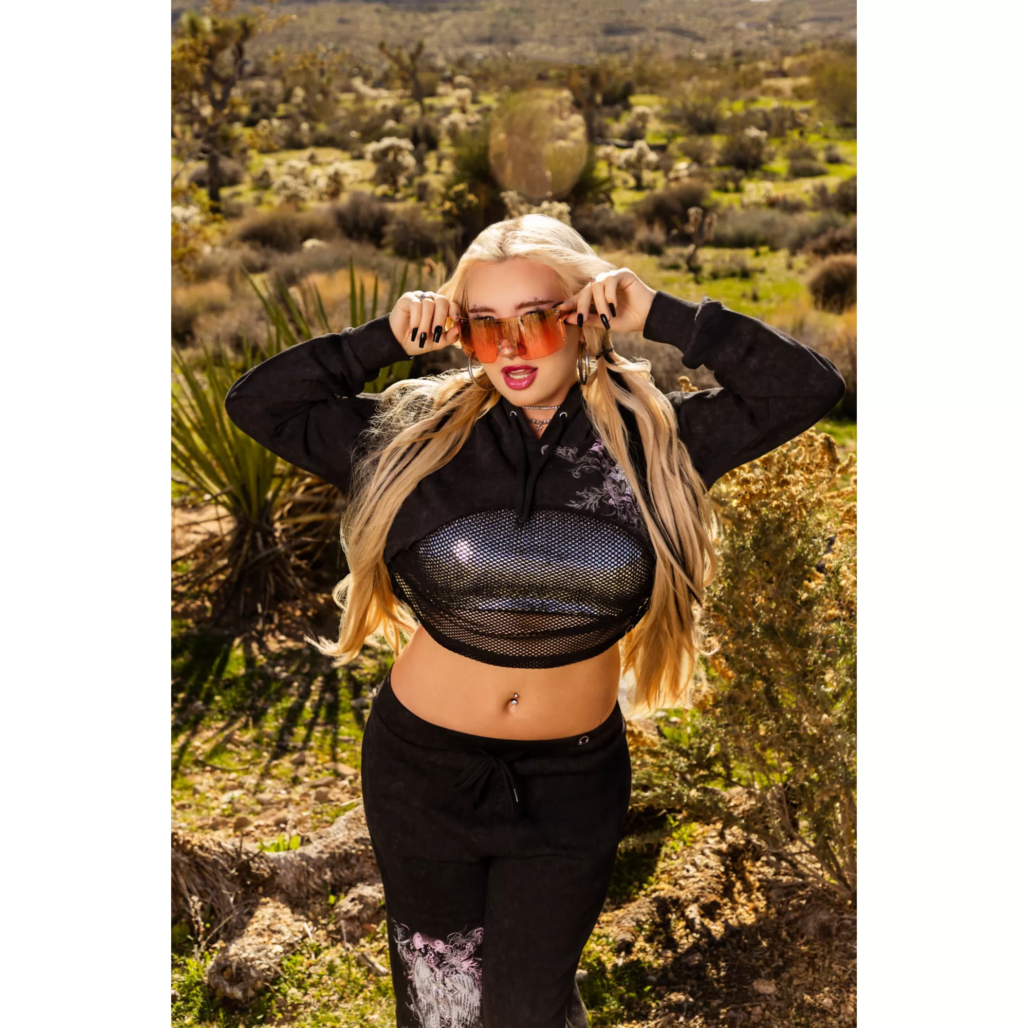 Kayla Malecc Winged Cross Shrug Hoodie