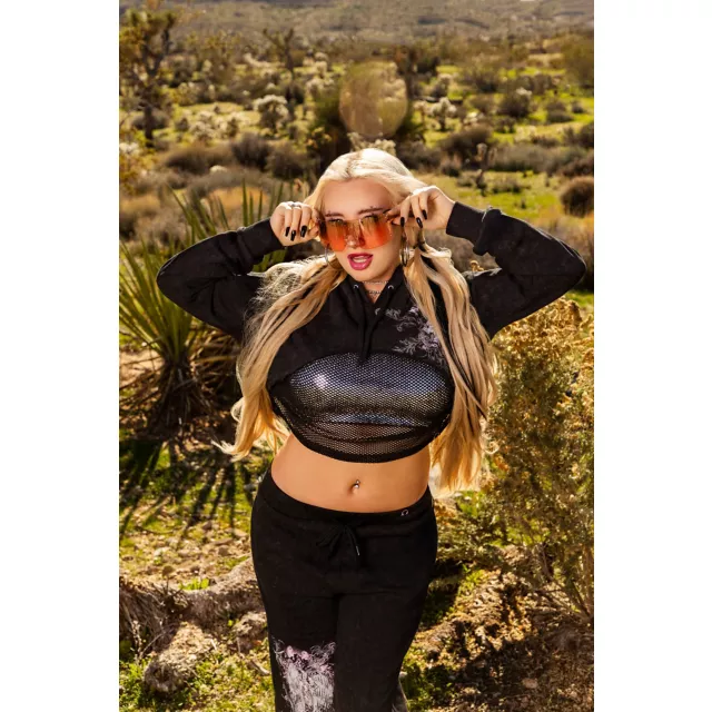 Kayla Malecc Winged Cross Shrug Hoodie at Spencer's