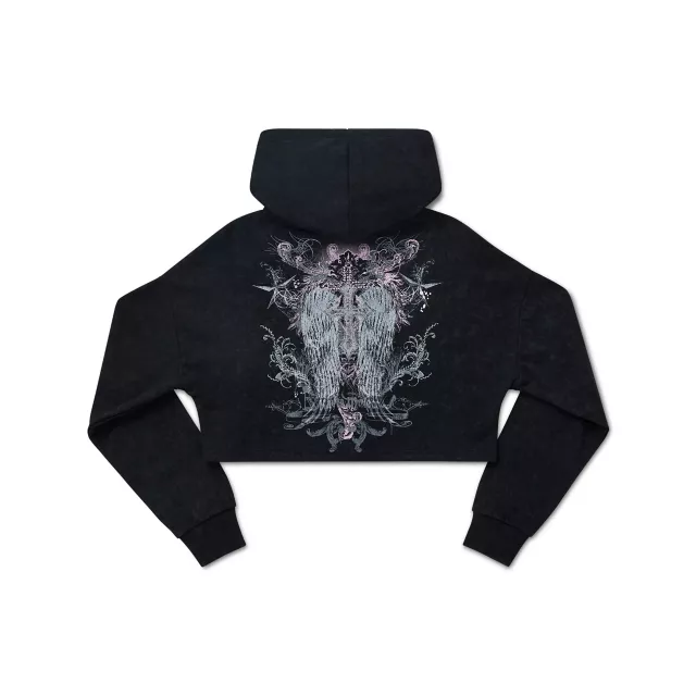 Kayla Malecc Winged Cross Shrug Hoodie at Spencer's