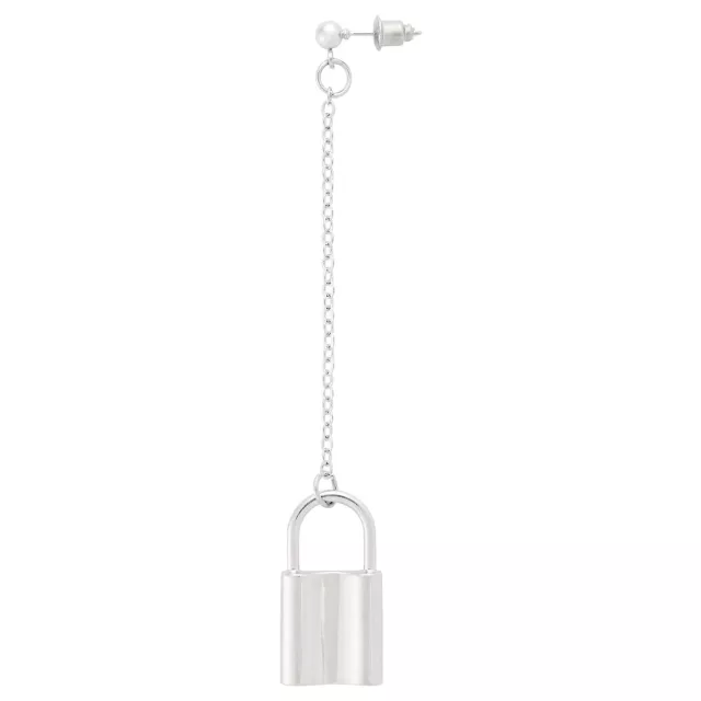 Flame Padlock Chain Dangle Earrings at Spencer's