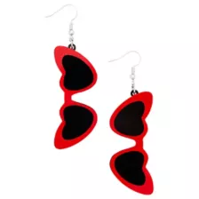 Red Heart Sunglasses Dangle Earrings at Spencer's