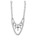 2 Row Dangling Crosses Wallet Chain at Spencer's
