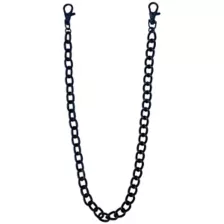 Matte Black Oval Wallet Chain at Spencer's