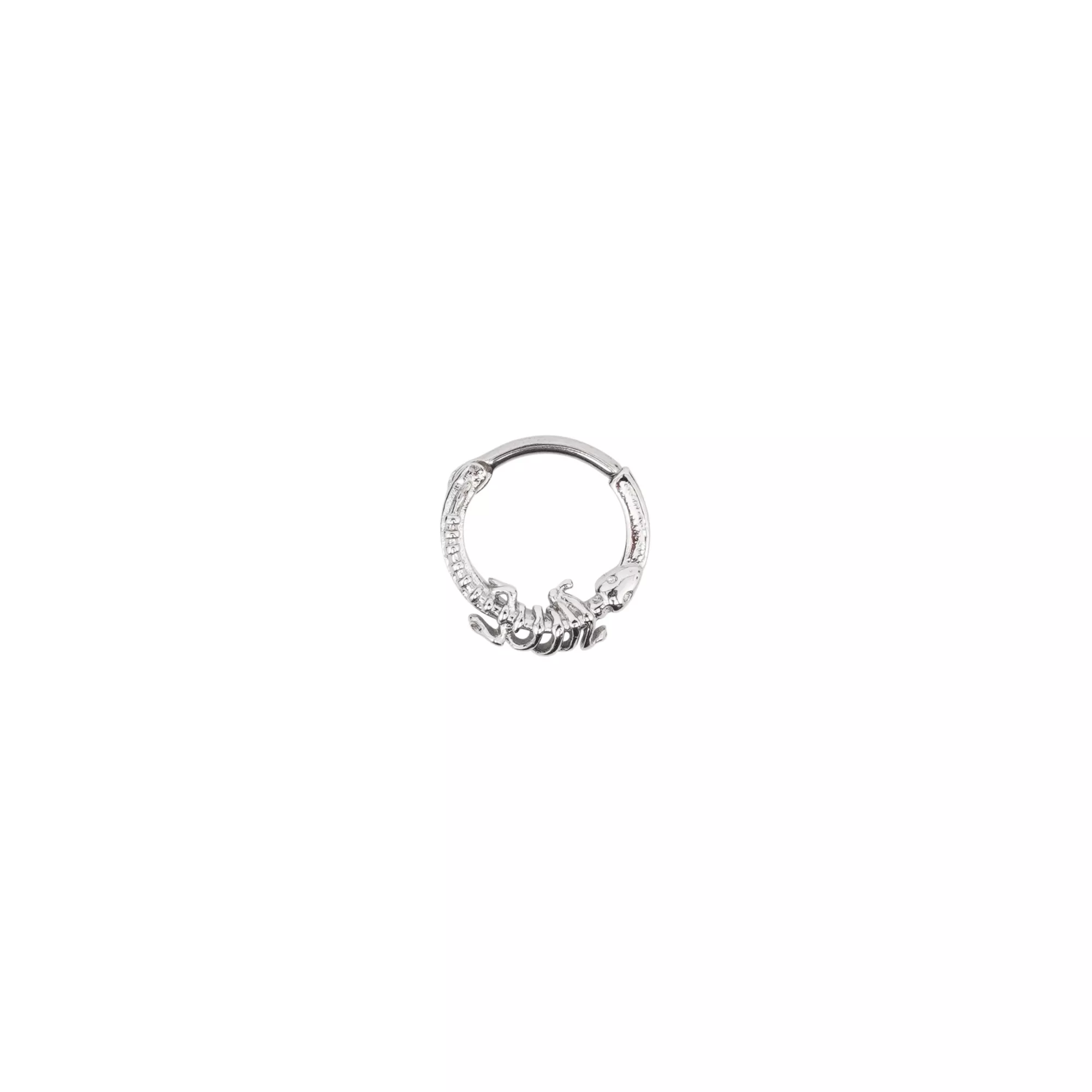 Dinosaur Skeleton Hinged Septum Hoop - 16 Gauge