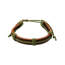 Multi-Pack Multi-Color Beaded and Woven Leather Cord Bracelets - 6 Pack at Spencer's