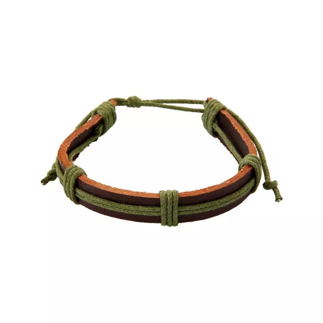 Multi-Pack Multi-Color Beaded and Woven Leather Cord Bracelets - 6 Pack at Spencer's