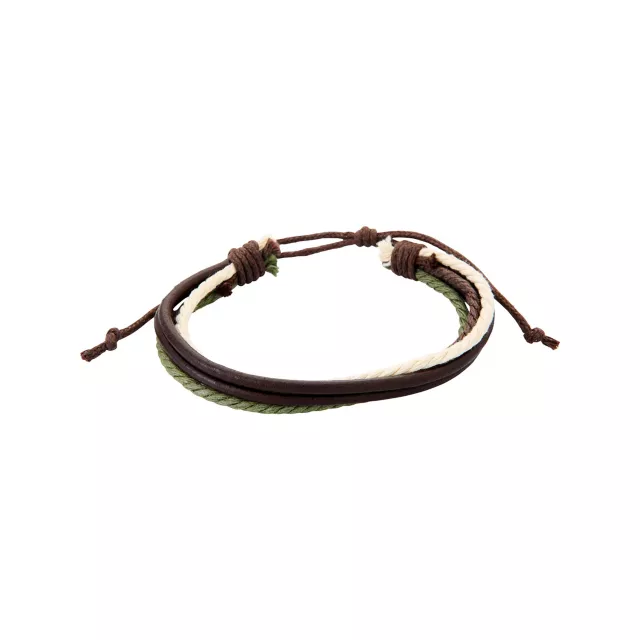 Multi-Pack Multi-Color Beaded and Woven Leather Cord Bracelets - 6 Pack at Spencer's