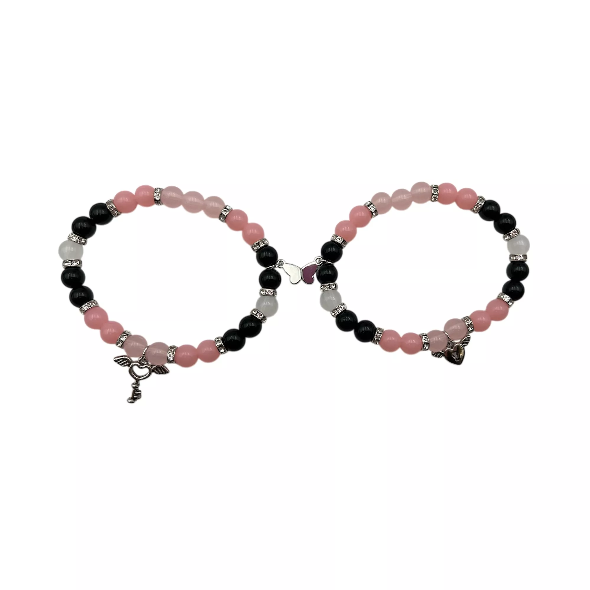 Magnetic Butterfly Charm Long Distance Bracelets - 2 Pack at Spencer's