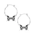 Moth Silver-Tone Hoop Earrings at Spencer's