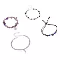 Multi-Pack Amethyst-Effect Celestial Bracelets - 4 Pack at Spencer's