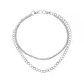 Mixed Chain Silver-Tone 2-Row Wallet Chain at Spencer's