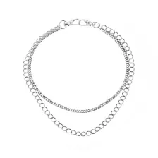 Mixed Chain Silver-Tone 2-Row Wallet Chain at Spencer's