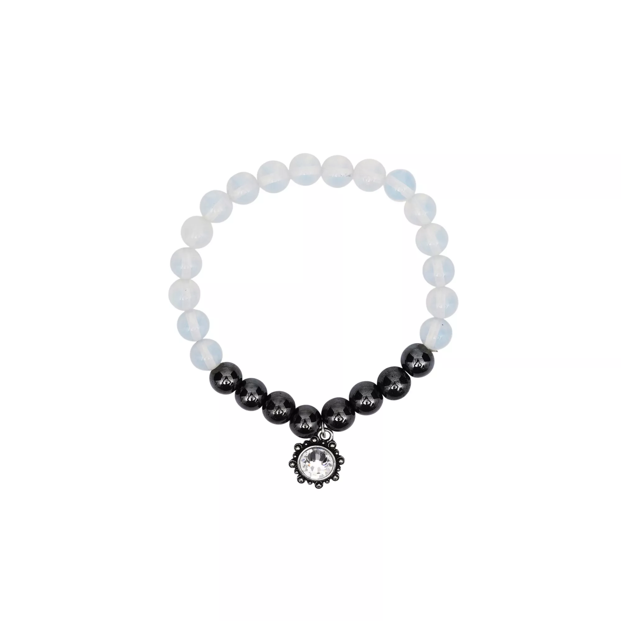Moonstone Gem Beaded Bracelet