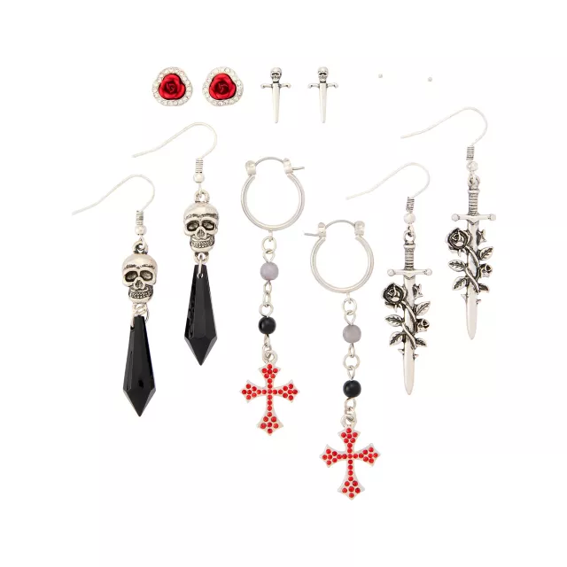 Multi-Pack Gothic Deadly Dagger Mixed Earrings - 6 Pair at Spencer's