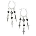 Rose and Dagger Dangle Hoop Earrings at Spencer's
