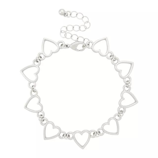 Multi-Pack Heart Spike Barb Chain Bracelets - 4 Pack at Spencer's