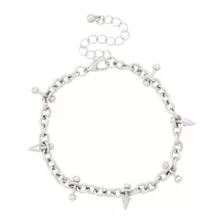 Multi-Pack Heart Spike Barb Chain Bracelets - 4 Pack at Spencer's