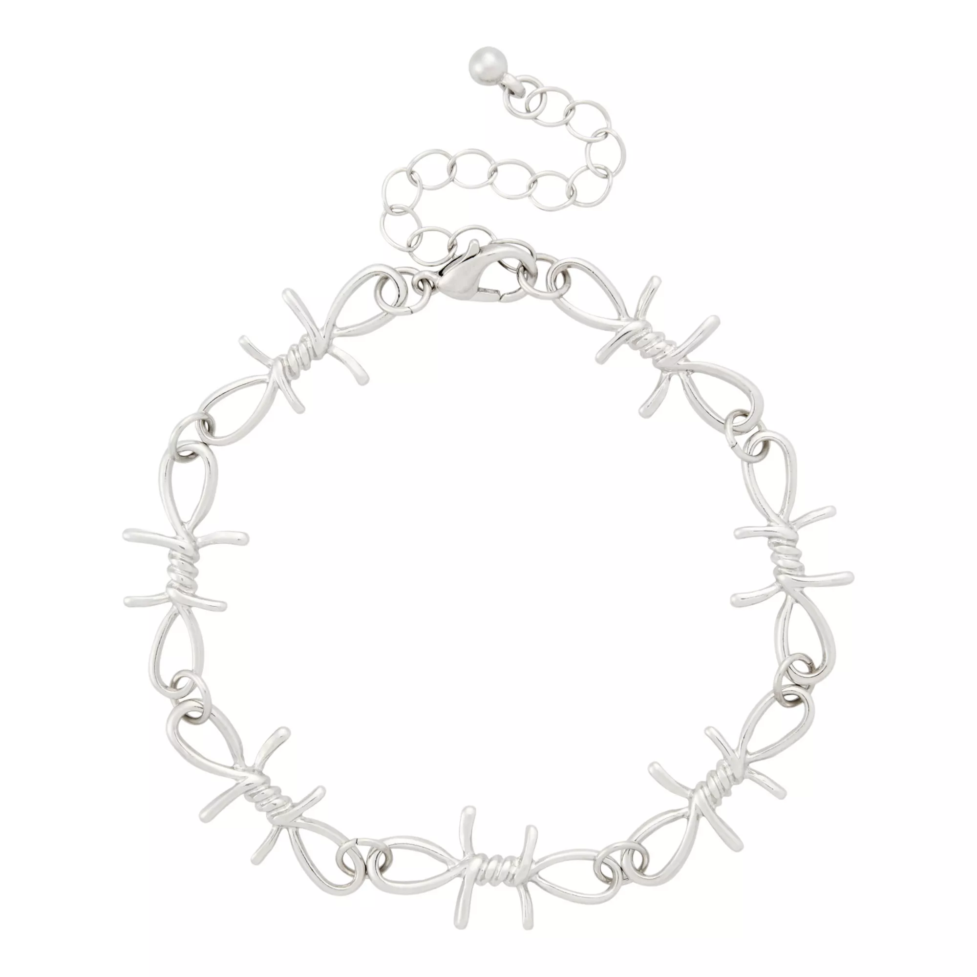 Multi-Pack Heart Spike Barb Chain Bracelets - 4 Pack