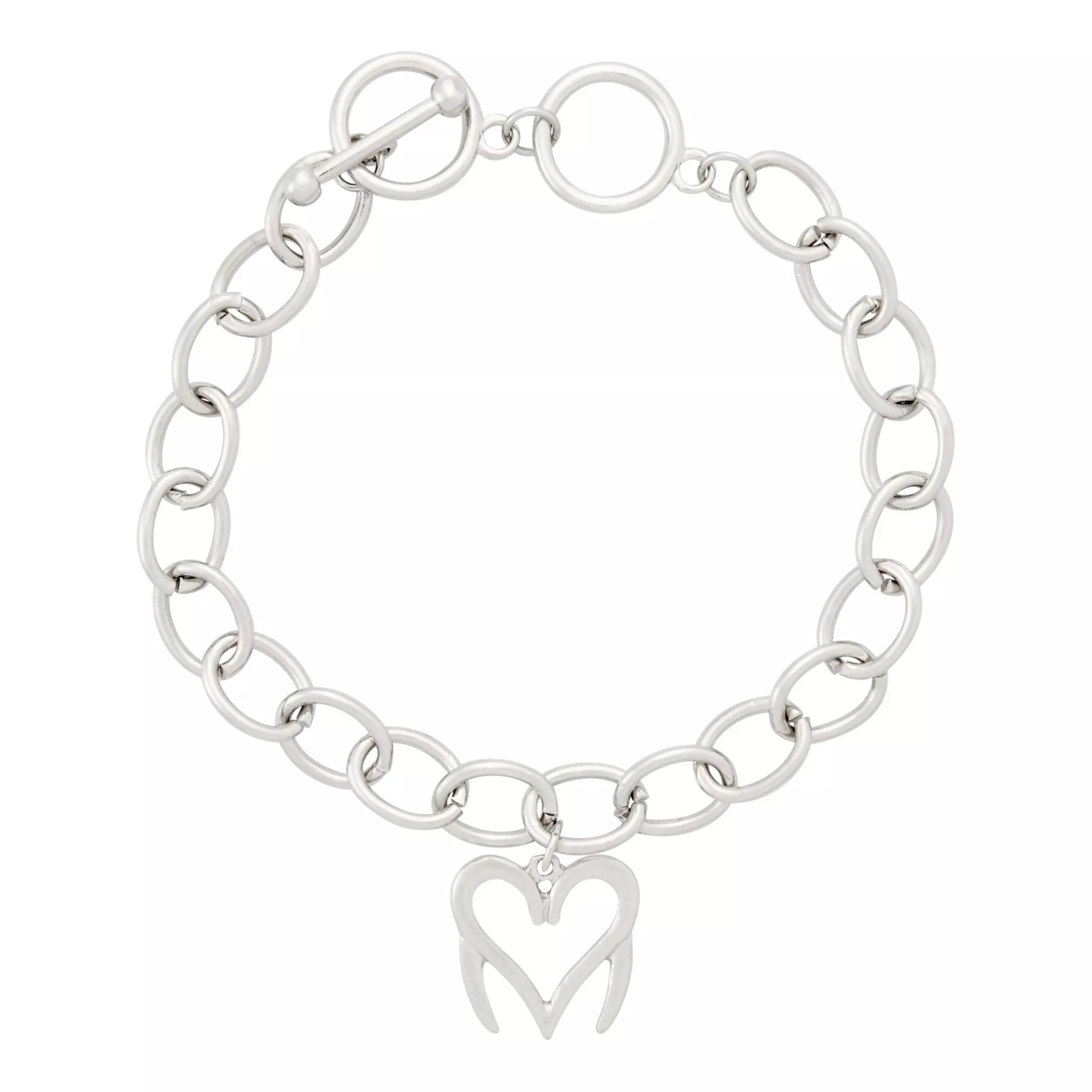 Multi-Pack Heart Spike Barb Chain Bracelets - 4 Pack
