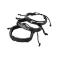 Multi-Pack Skull Sword Cord Cuff Bracelets - 3 Pack at Spencer's