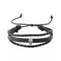 Multi-Pack Skull Sword Cord Cuff Bracelets - 3 Pack at Spencer's