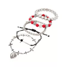 Multi-Pack Beautiful Danger Mixed Bracelets - 5 Pack at Spencer's