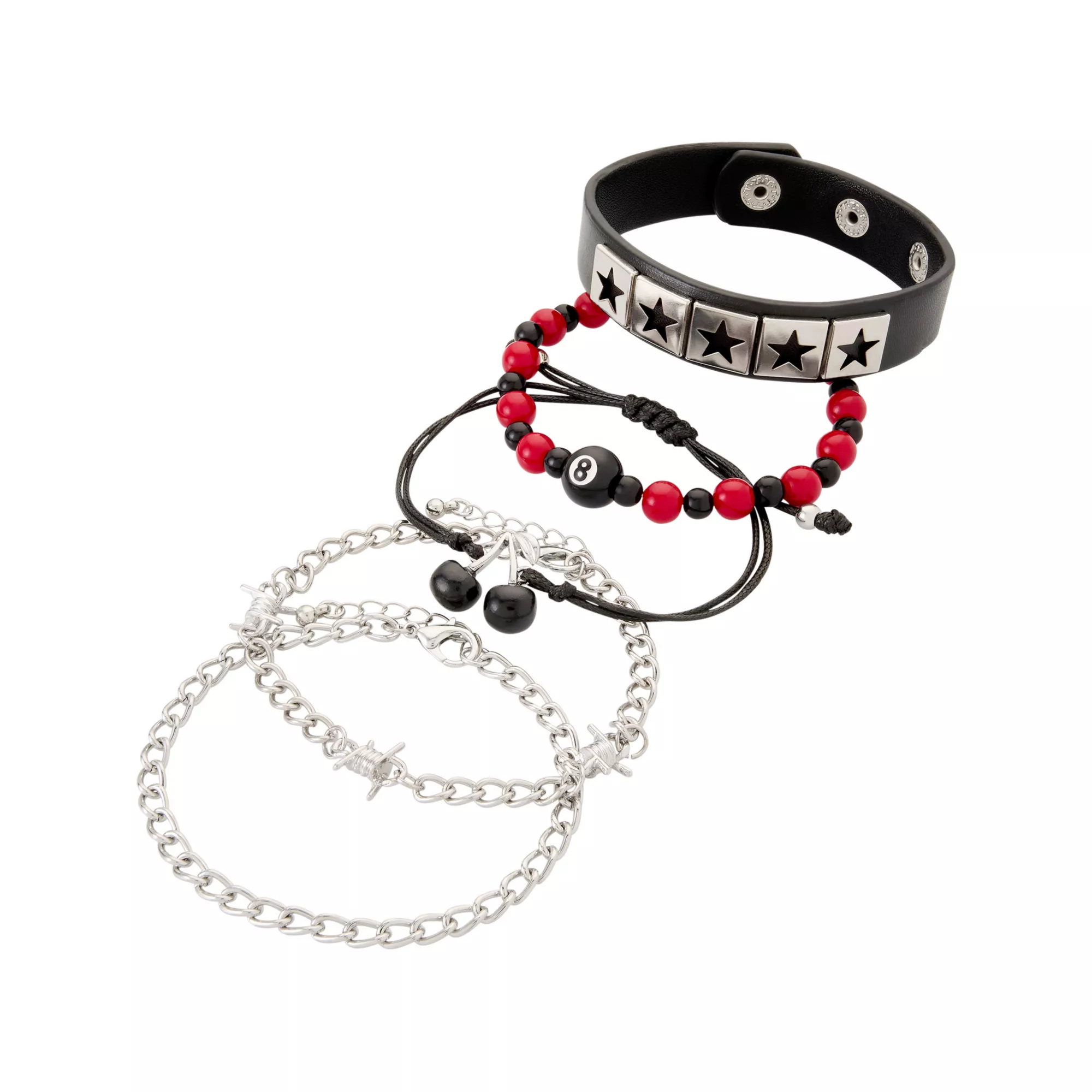 Multi-Pack Star Cherry Barb Bracelets - 5 Pack