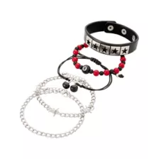 Multi-Pack Star Cherry Barb Bracelets - 5 Pack at Spencer's