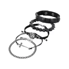 Multi-Pack Gothic Charm Mixed Bracelets - 5 Pack at Spencer's