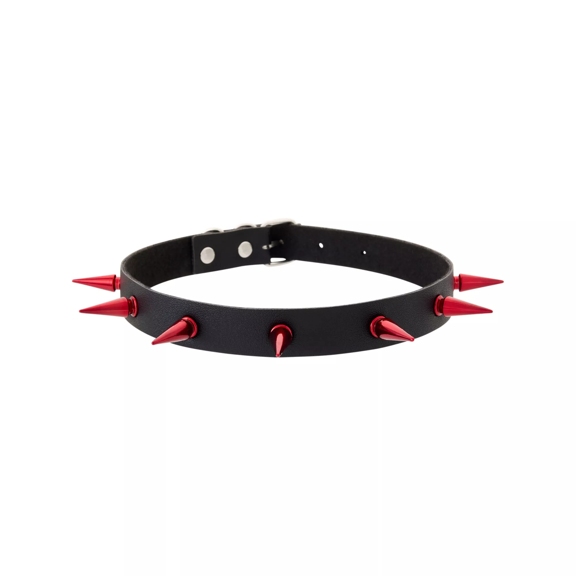 Multi-Pack Red Spike Rose Sword Chain Choker Necklaces - 3 Pack