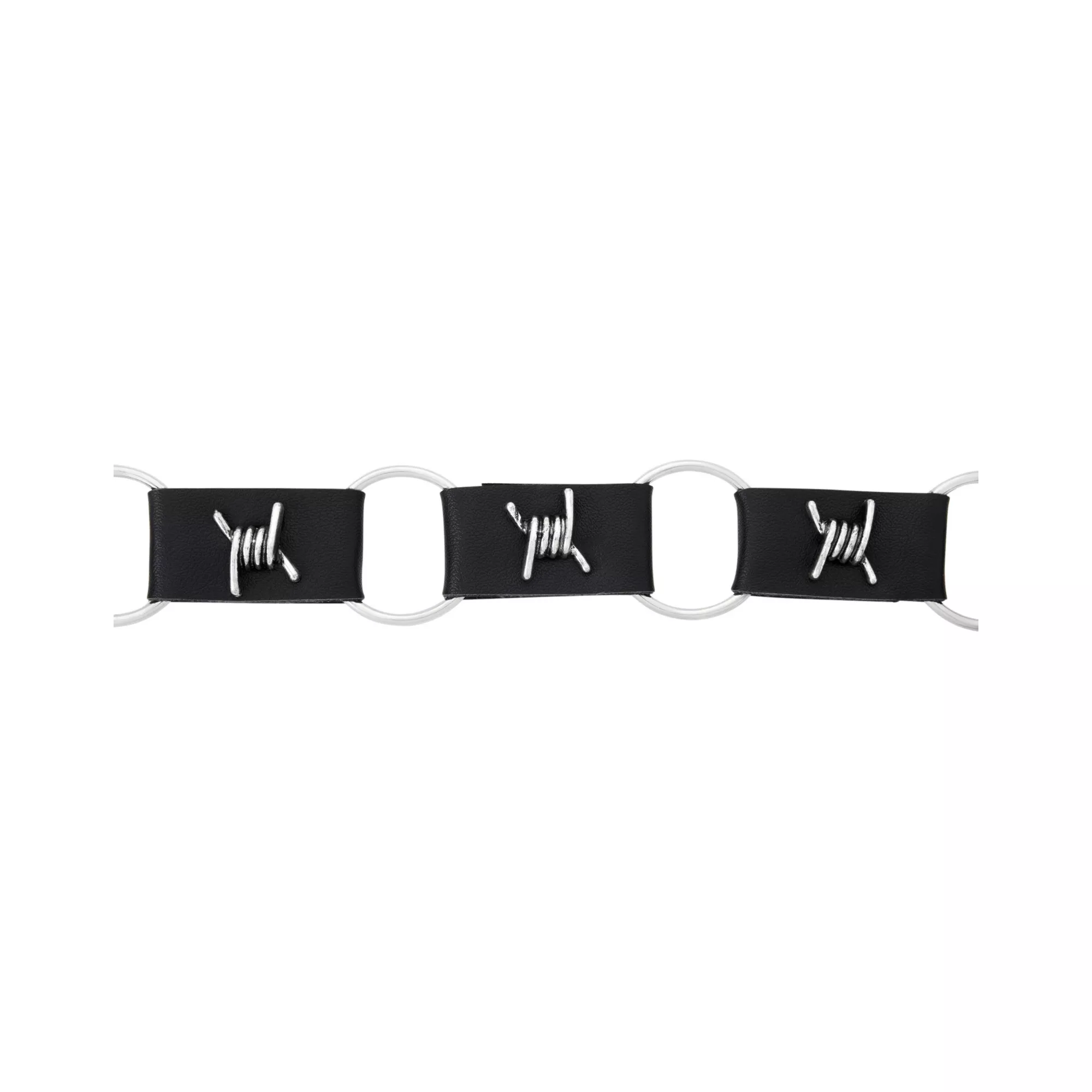 Black O-Ring Chain Choker Necklace