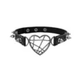 Black Wire Heart O-Ring Choker Necklace at Spencer's