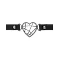 Black Wire Heart O-Ring Choker Necklace at Spencer's