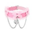 Pink Bow Charm Chain Choker Necklace at Spencer's