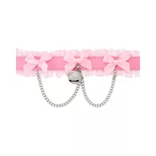 Pink Bow Charm Chain Choker Necklace at Spencer's