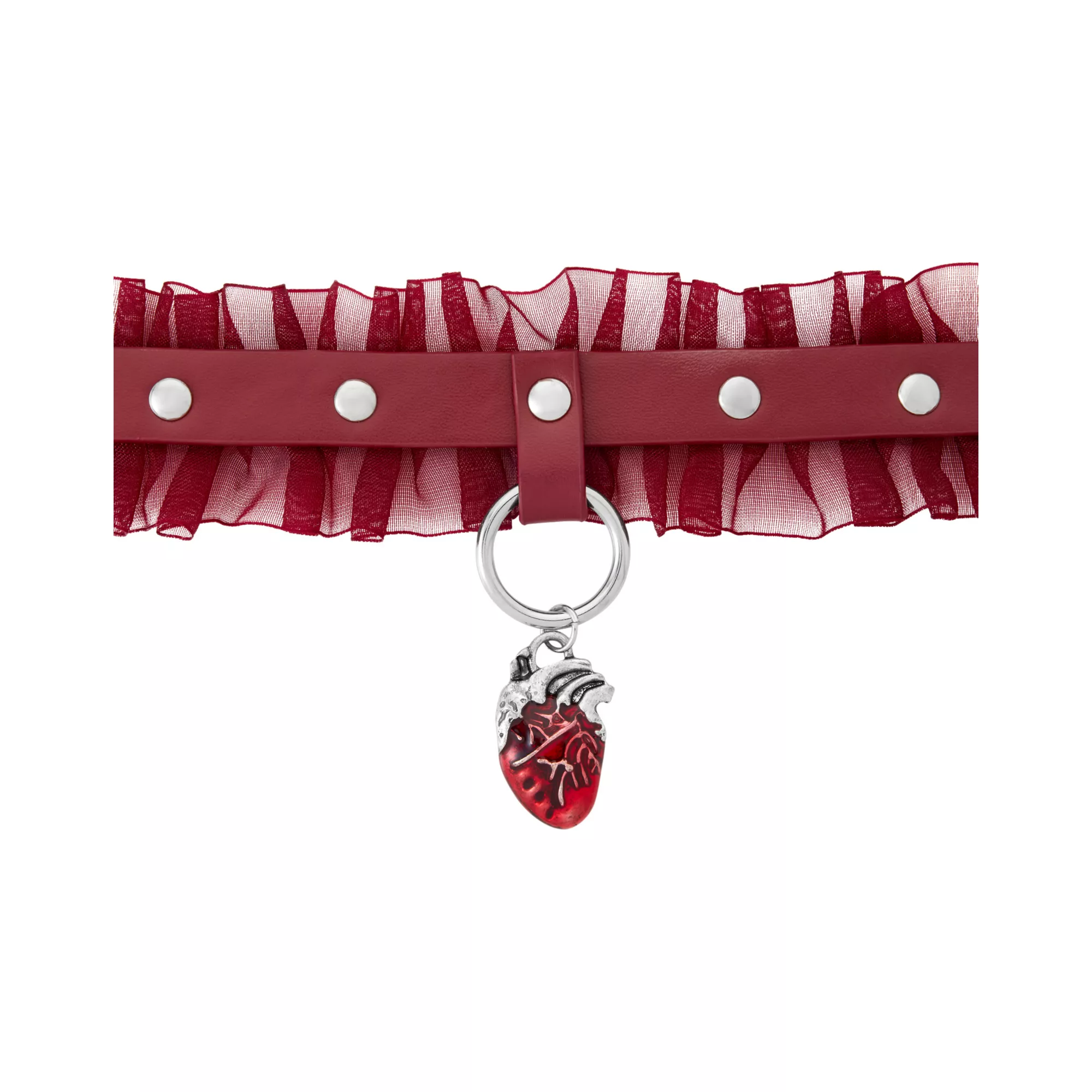 Lace Anatomical Heart Choker Necklace